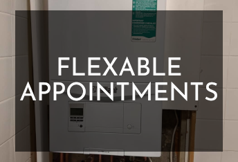 Flexable appointments cover image with dark overlay.